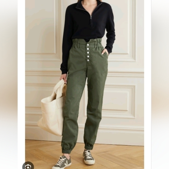 NWT Veronica Beard Tedi high rise tapered leg hem pants sz 31/12 - Picture 1 of 11
